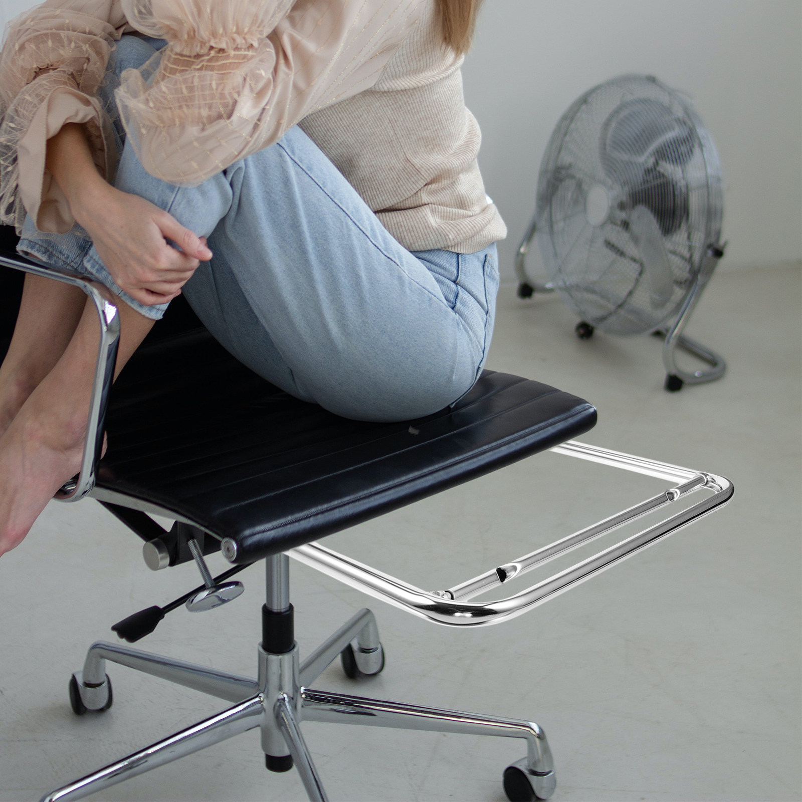 1Pcs Footrest Rack Stainless S - Footrest Under Desk ulasan dan harga